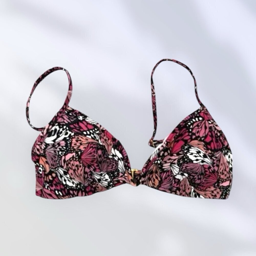 L Space Bikini top Helena-Jay tropical purple orange womens small pool vacation - Picture 3 of 9